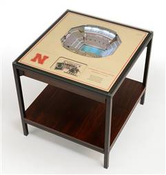 Nebraska Cornhuskers 25 Layer 3D Stadium View Lighted End Table