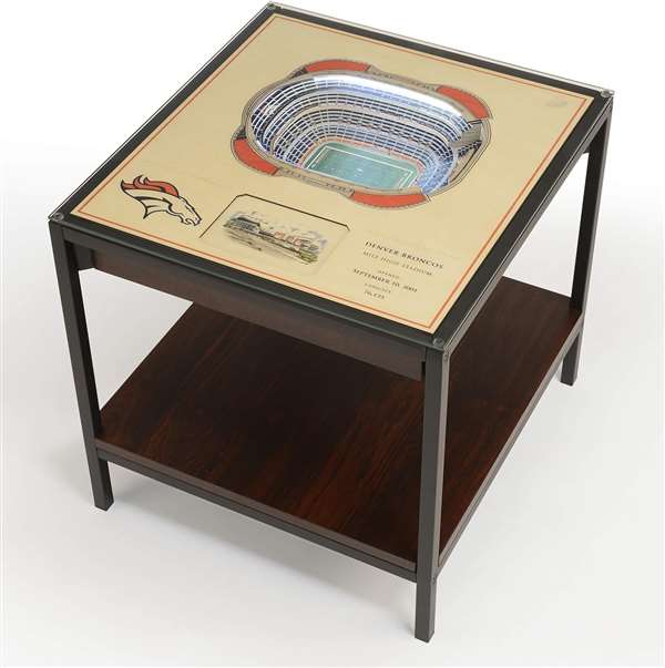 Denver Broncos 25 Layer 3D Stadium View Lighted End Table
