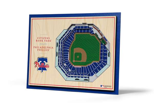 Philadelphia Phillies 5 Layer 3D Stadium View Wall Art