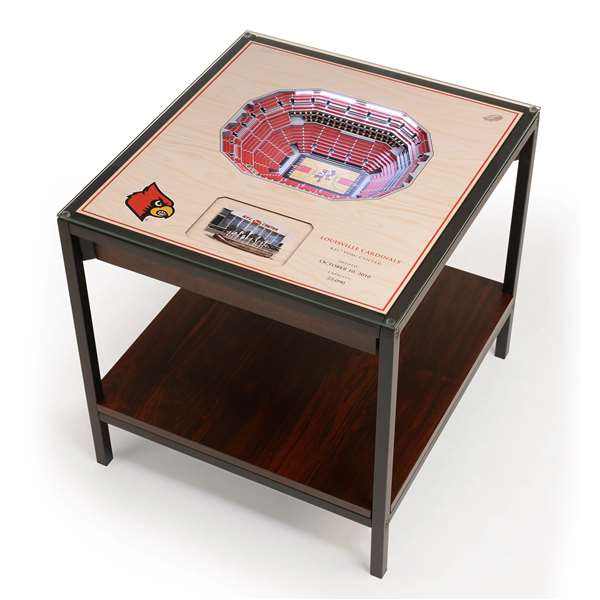 Louisville Cardinal 25 Layer 3D Stadium View Lighted End Table