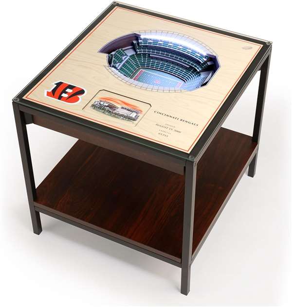 Cincinnati Bengals 25 Layer 3D Stadium View Lighted End Table