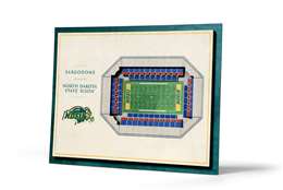 North Dakota State Bison 5 Layer 3D Stadium View Wall Art