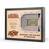 Oklahoma State Cowboys  25 Layer Stadium View 3D Wall Art