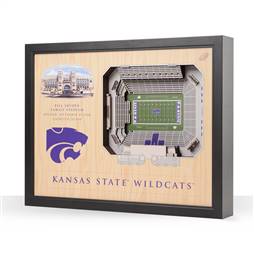 Kansas State Wildcats  25 Layer Stadium View 3D Wall Art