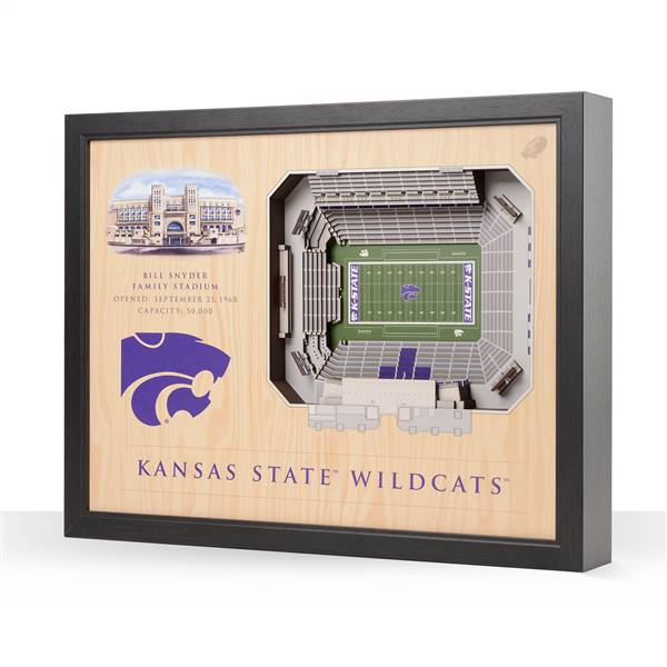 Kansas State Wildcats  25 Layer Stadium View 3D Wall Art