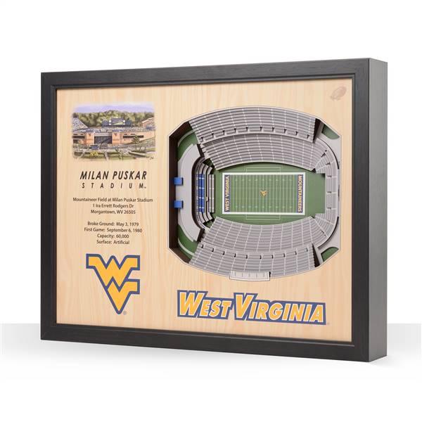 West Virginia Mountain  25 Layer Stadium View 3D Wall Art