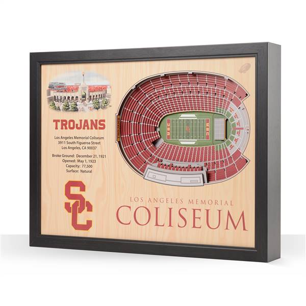 USC Trojans  25 Layer Stadium View 3D Wall Art