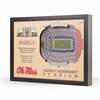 Mississippi Ole Miss Rebels  25 Layer Stadium View 3D Wall Art