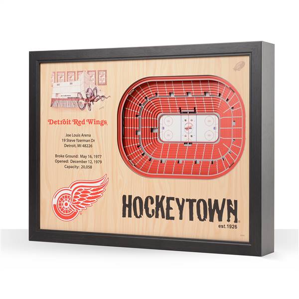 Detroit Red Wings  25 Layer Stadium View 3D Wall Art
