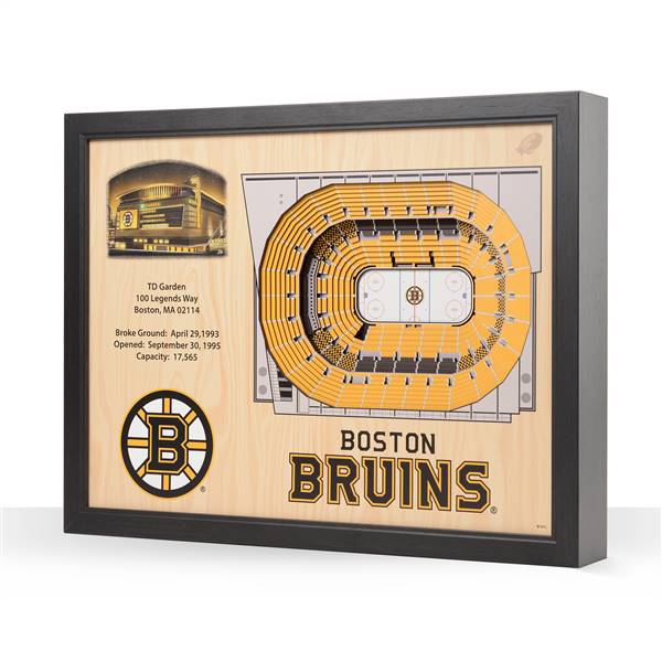 Boston Bruins  25 Layer Stadium View 3D Wall Art