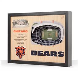 Chicago Bears  25 Layer Stadium View 3D Wall Art