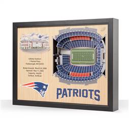 New England Patriots  25 Layer Stadium View 3D Wall Art