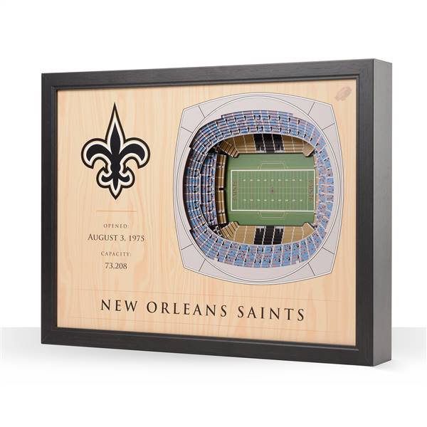 New Orleans Saints  25 Layer Stadium View 3D Wall Art