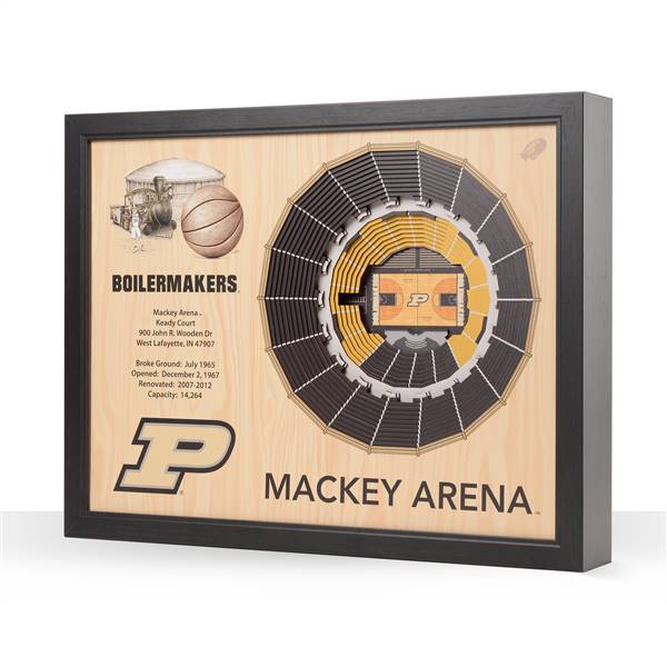 Purdue Boilermakers BB  25 Layer Stadium View 3D Wall Art