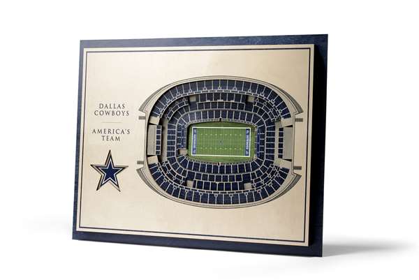 Dallas Cowboys 5 Layer 3D Stadium View Wall Art