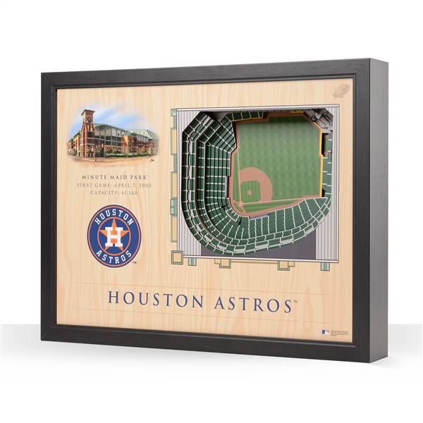 Houston Astros  25 Layer Stadium View 3D Wall Art