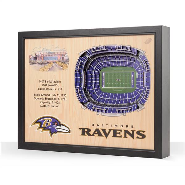 Baltimore Ravens  25 Layer Stadium View 3D Wall Art