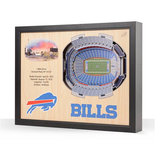 Buffalo Bills  25 Layer Stadium View 3D Wall Art