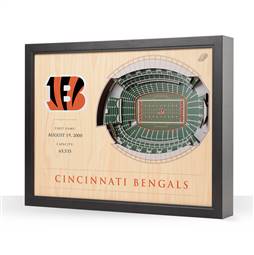 Cincinnati Bengals  25 Layer Stadium View 3D Wall Art