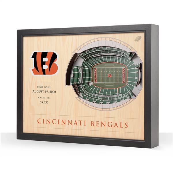 Cincinnati Bengals  25 Layer Stadium View 3D Wall Art