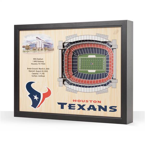 Houston Texans  25 Layer Stadium View 3D Wall Art