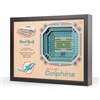Miami Dolphins  25 Layer Stadium View 3D Wall Art