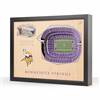 Minnesota Vikings  25 Layer Stadium View 3D Wall Art