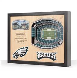 Philadelphia Eagles  25 Layer Stadium View 3D Wall Art