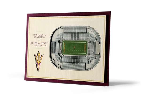 Arizona State Sun Devils 5 Layer 3D Stadium View Wall Art