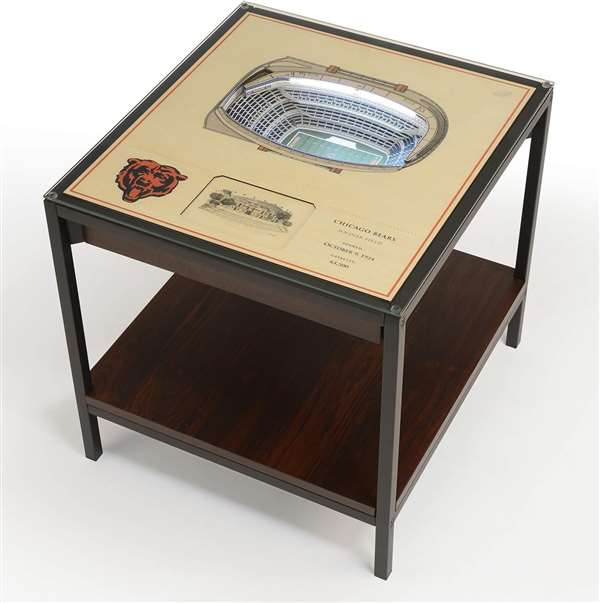 Chicago Bears 25 Layer 3D Stadium View Lighted End Table