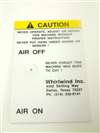 Air Cut-Off Caution Label