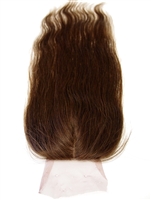 100% Virgin Brazilian Human Hair Silk Based Natural Wave Closure 16"