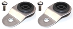 Torque Solution Radiator Mount Combo w/ Inserts (Silver) : Mitsubishi Evolution 7/8/9