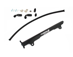 Torque Solution Billet Fuel Rail (Black): Mitsubishi EVO X