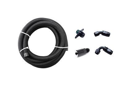 Torque Solution Braided Fuel Feed Line Kit: Mitsubishi EVO 8/9 -6AN