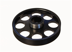 Torque Solution Lightweight Crank Pulley (Black): Hyundai Genesis Coupe 3.8 2010+