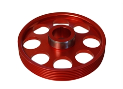 Torque Solution Lightweight Crank Pulley (Red): Hyundai Genesis Coupe 3.8 2010+