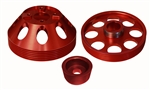 Torque Solution Lightweight Water Pump, Crank and Alternator Pulley Combo (Red): Hyundai Genesis Coupe 3.8 2010+