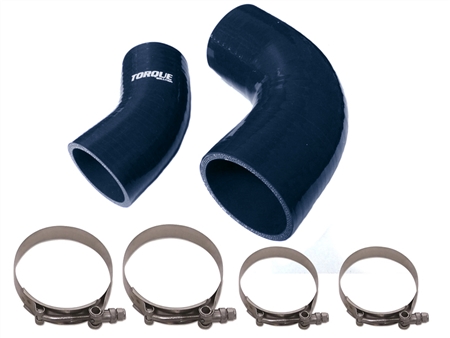 Torque Solution IC Boost Tubes (Black): Mazdaspeed 3 2007-2013