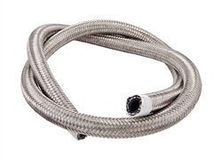 Torque Solution Stainless Steel Braided Rubber Hose: -8AN 5ft (0.44" ID)