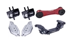Torque Solution Engine / Trans / Red Pitch Mount Kit w/ Mount Plates: Subaru WRX 2006-2015 / STI 2006-2016