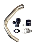 Torque Solution Top Mount Charge Pipe: Subaru WRX 15-21 -  Titanium Brushed / Raw