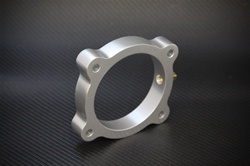 Torque Solution Throttle Body Spacer (Silver): Fits Nissan VQ35DE Engines