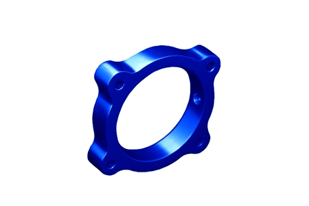 Torque Solution Throttle Body Spacer (Blue): Hyundai Genesis V6 3.8L 2013+