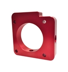 Torque Solution Throttle Body Spacer (Red): Subaru WRX 2006-2014 / STI 2004-2021