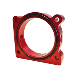 Torque Solution Throttle Body Spacer (Red): Ford F-150 3.5L Ecoboost / 3.7L V6