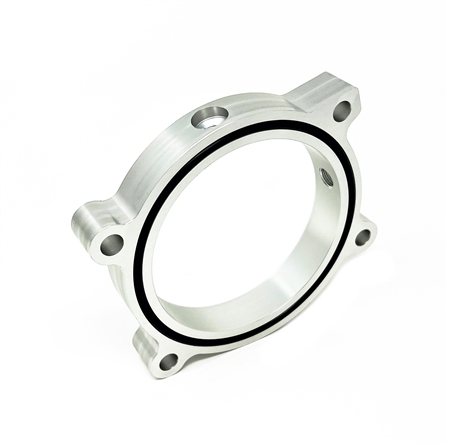 Torque Solution Throttle Body Spacer (Silver): Chevy Camaro 2010-2014 6.2L