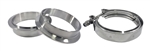 Stainless Steel V-Band Clamp & Flange Kit: 3" (76mm)