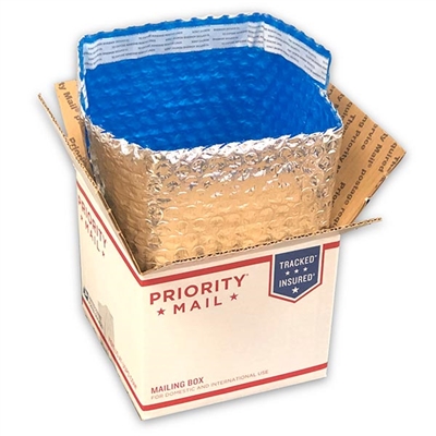 Foil Insulated Box Liners - 7" x 7" x 6" (Fits in USPS Priority O-Box 4 Cubed)