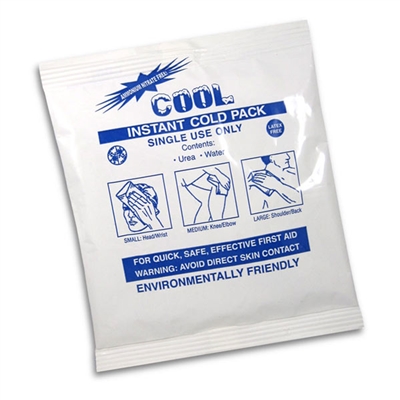 COOL Instant Ice Pack, First Aid Kit Size 5" x 6"